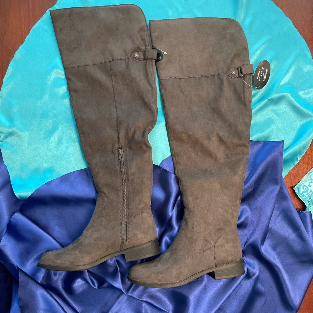 Stylish Over-the-Knee Boots in dark Gray